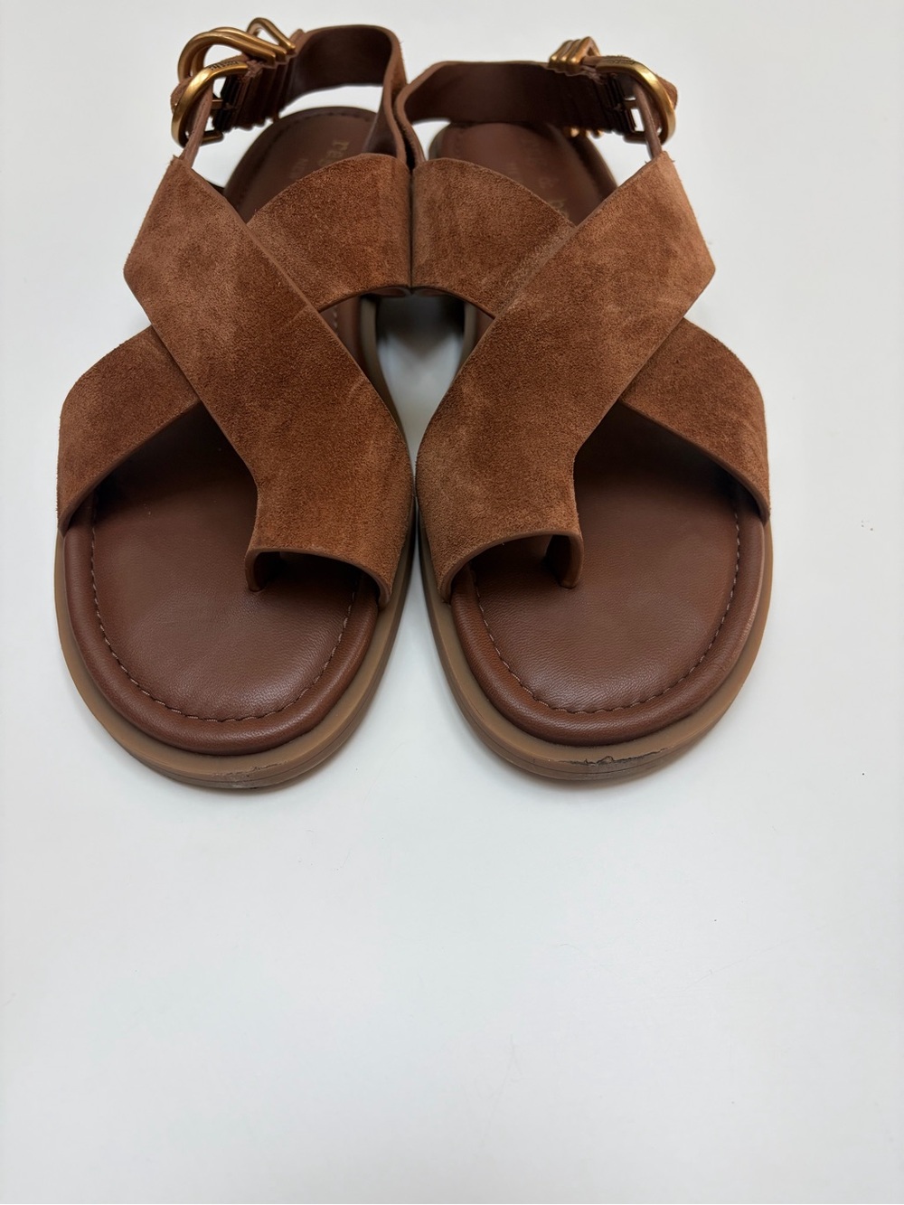 Rag and Bone Gia Sandals in Brown Suede